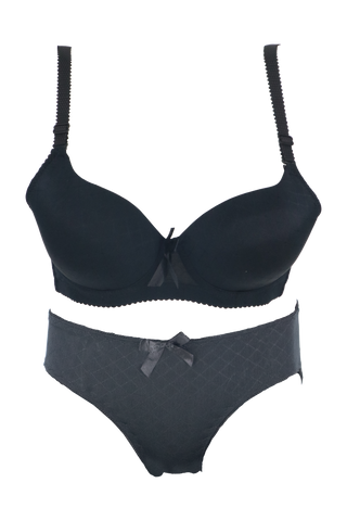 Diamond Pattern Padded Lingerie Set