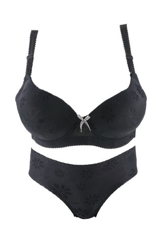 Women's Floral Padded Bra and Panty