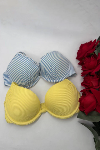 Women Striped Padded Bra (Pack Of 2)