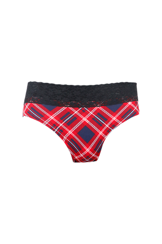 Women Printed With Red Cotton Panty