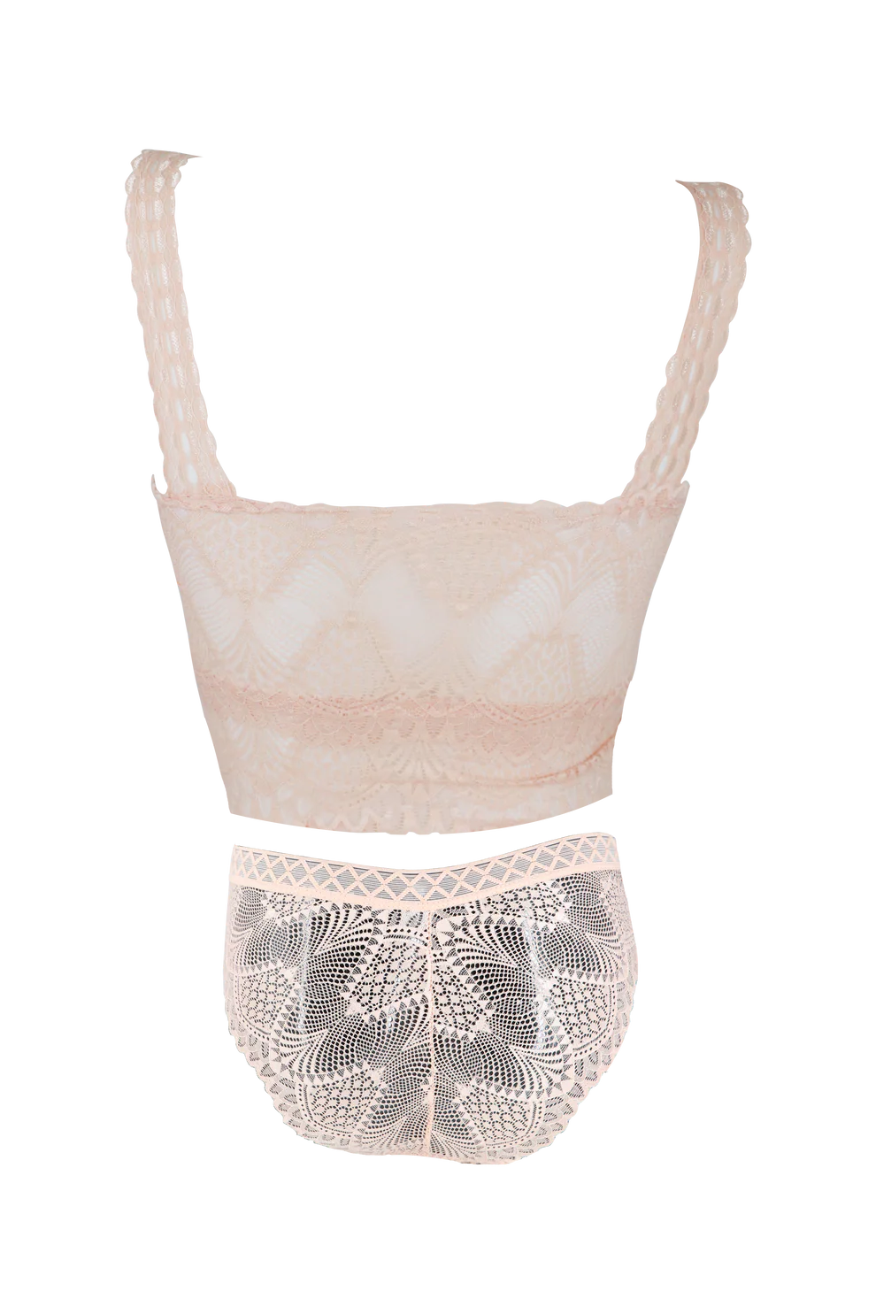 Women's Thin Shoulder Strap Net Lingerie Set