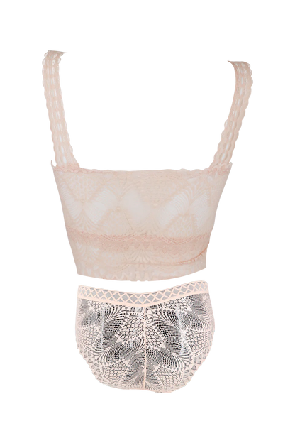 Women's Thin Shoulder Strap Net Lingerie Set