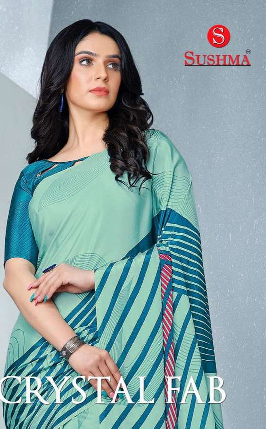 Buy Crystal Sushma Online Wholesale Designer Crape Saree