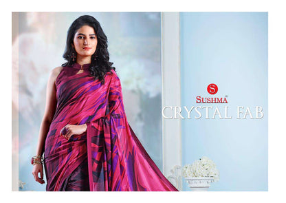 Buy Crystal Sushma Online Wholesale Designer Crape Saree