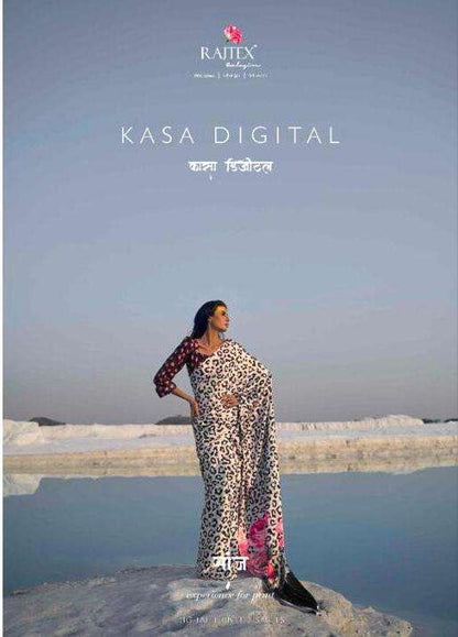 Buy Kasa Digital Raj Tex Online Wholesale Designer Crepe Saree