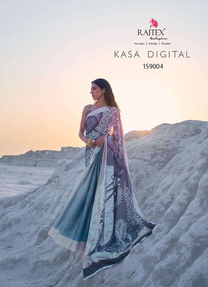 Buy Kasa Digital Raj Tex Online Wholesale Designer Crepe Saree