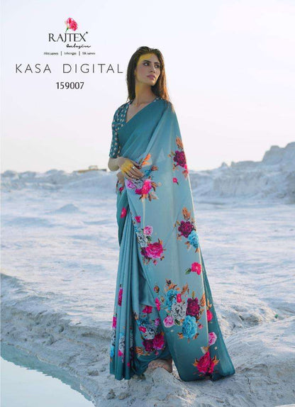 Buy Kasa Digital Raj Tex Online Wholesale Designer Crepe Saree