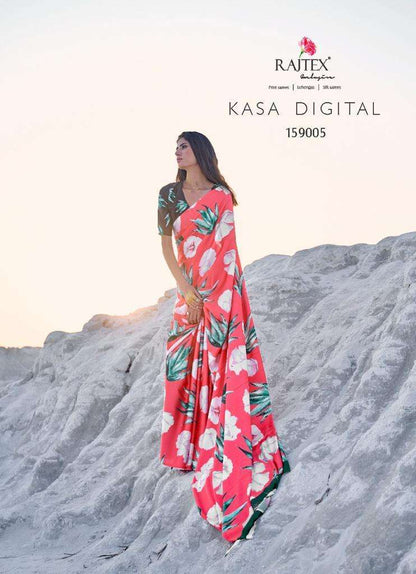 Buy Kasa Digital Raj Tex Online Wholesale Designer Crepe Saree