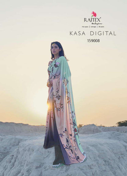 Buy Kasa Digital Raj Tex Online Wholesale Designer Crepe Saree