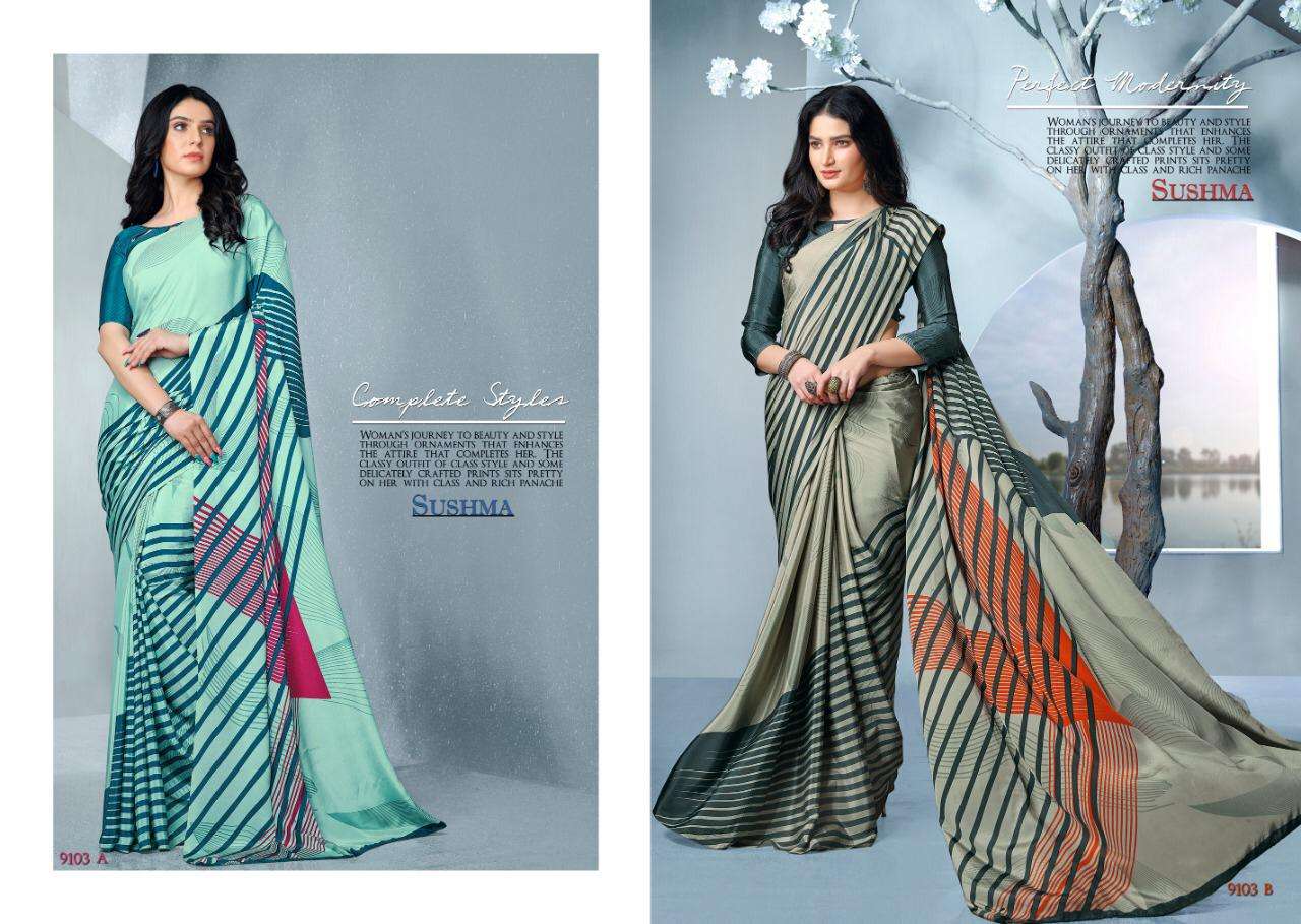 Buy Sushma Fashion Fab Online Wholesale Crape Saree