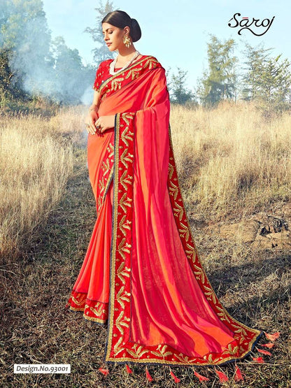 Buy Tarana Saroj Textiles Designer Crepe Silk Saree