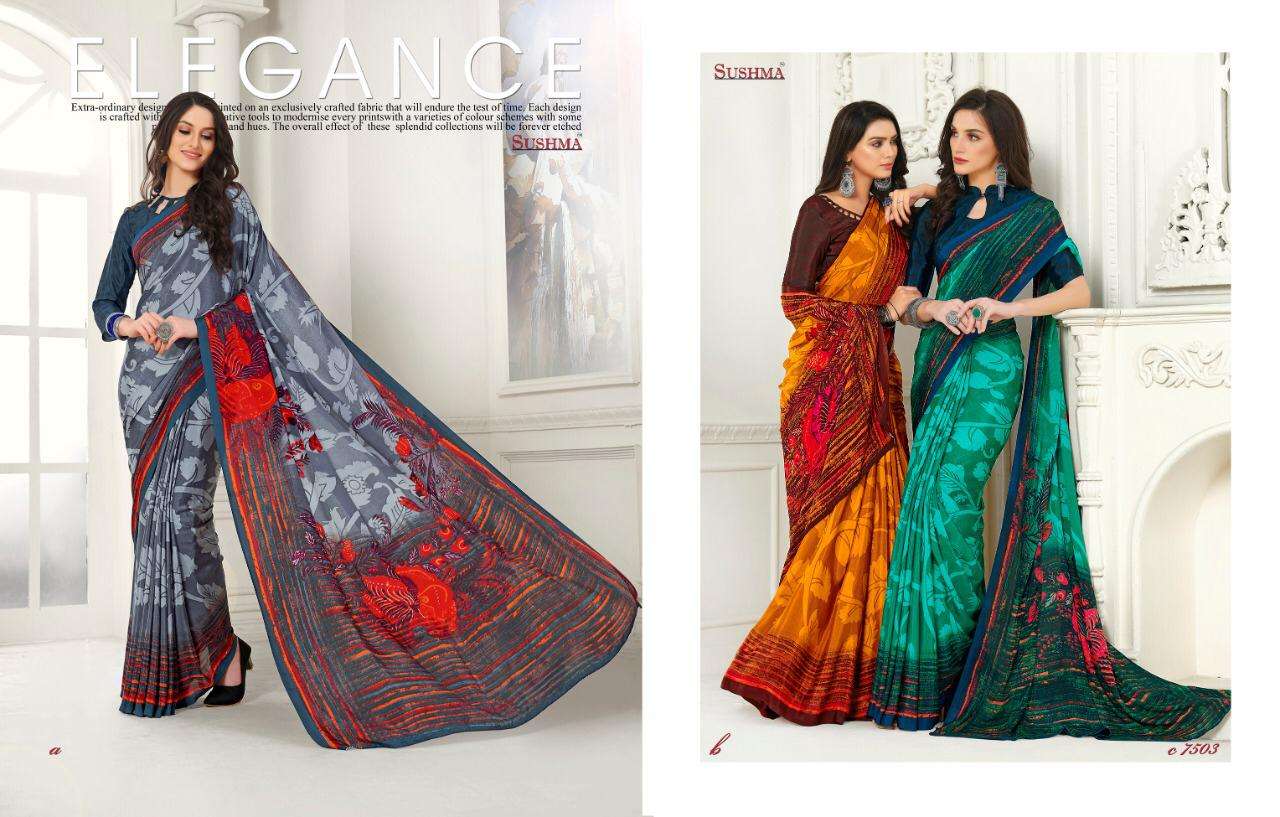 Buy Vista Vol 2 Sushma Online Wholesale Designer Crape Saree