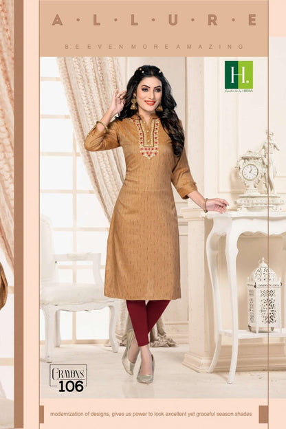 CRAYONS BUY HIRWA FASHION WHOLESALE ONLINE LOWEST PRICE STRAIGHT CUT KURTIS SETS