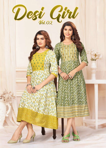 DESI GIRL BUY MAYRA JAIPURI CAMBRIC COTTON WHOLESALE ONLINE LOWEST PRICE KURTIS GOWN SETS