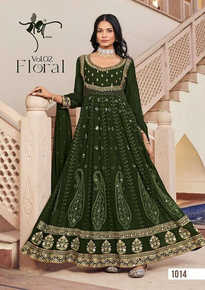 Floral Volume 2 Buy Zaveri Online Wholesaler Latest Collection Gown Flar Kurtis