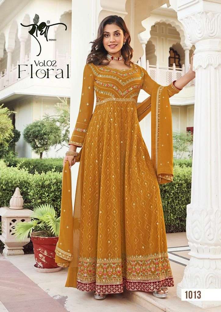 Floral Volume 2 Buy Zaveri Online Wholesaler Latest Collection Gown Flar Kurtis