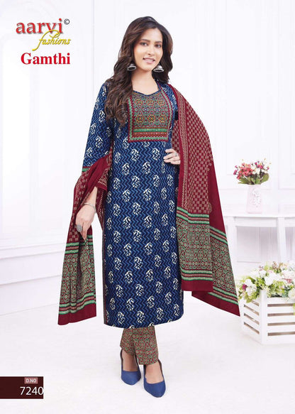 Gamthi Vol 3 Buy Aarvi Fashion Wholesale Online Lowest Price Cheapest Cotton Kurta Suit Sets