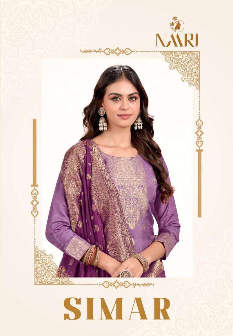 NAARI SIMAR MUSLIN JACQUARD DESIGNER LADIES SUIT