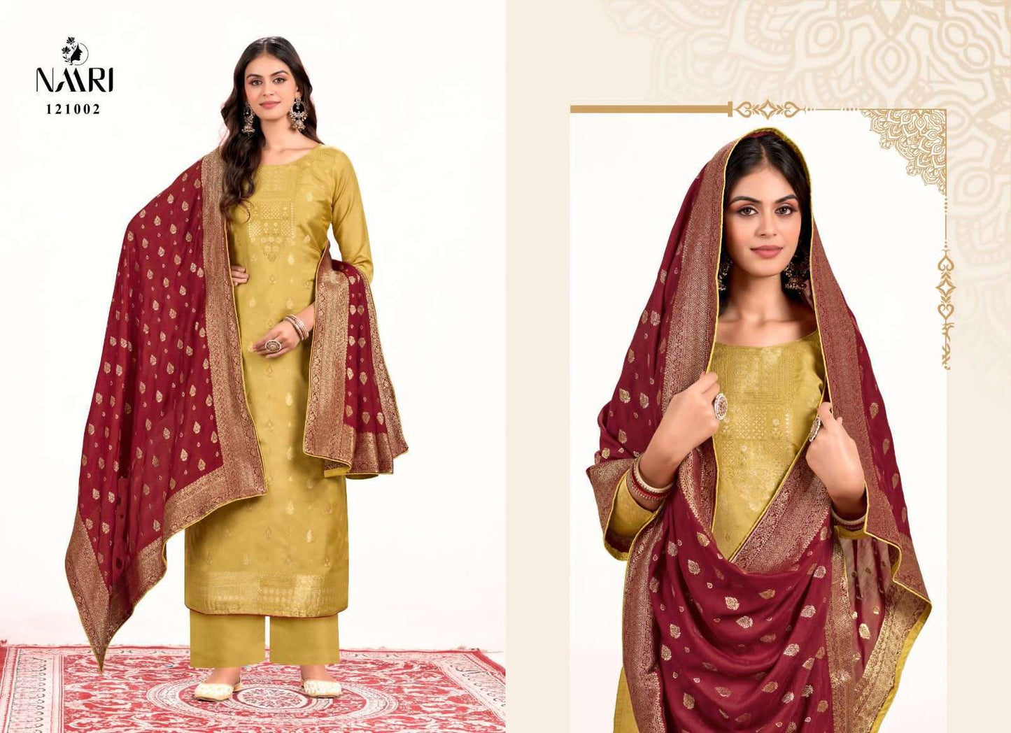 NAARI SIMAR MUSLIN JACQUARD DESIGNER LADIES SUIT