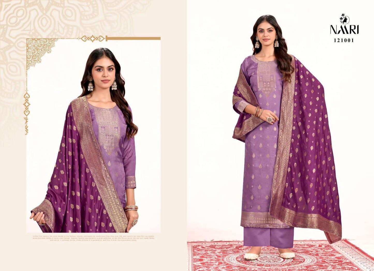 NAARI SIMAR MUSLIN JACQUARD DESIGNER LADIES SUIT