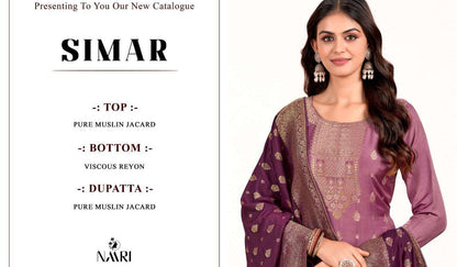 NAARI SIMAR MUSLIN JACQUARD DESIGNER LADIES SUIT