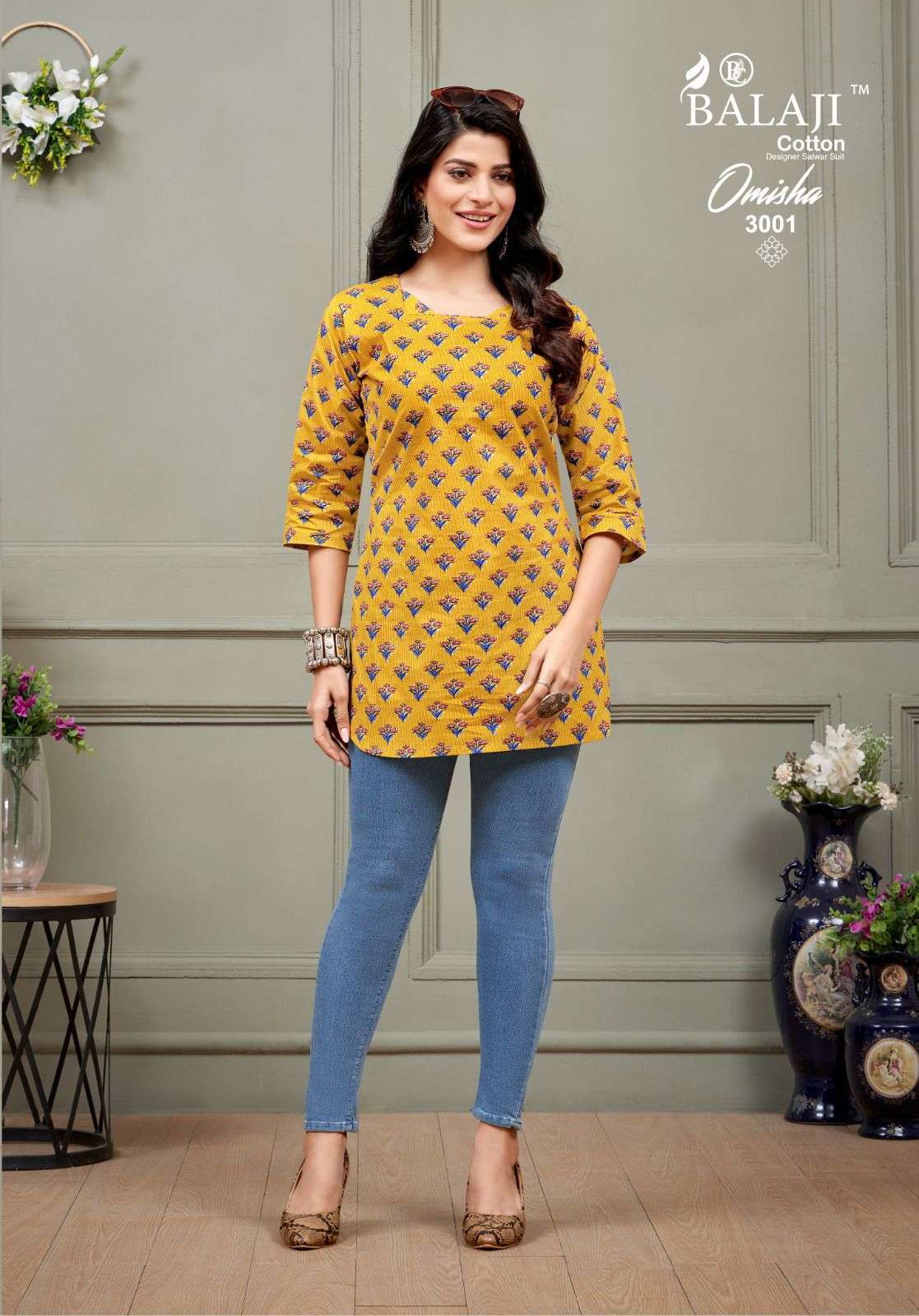 OMISHA VOL 3 BUY BALAJI COTTON WHOLESALE ONLINE LOWEST PRICE COTTON TUNIC SETS