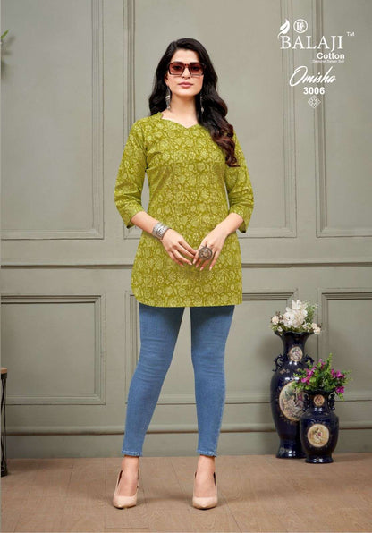 OMISHA VOL 3 BUY BALAJI COTTON WHOLESALE ONLINE LOWEST PRICE COTTON TUNIC SETS