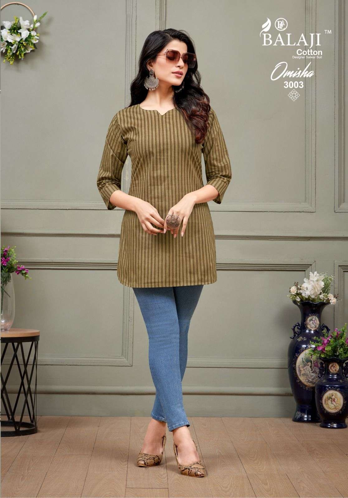 OMISHA VOL 3 BUY BALAJI COTTON WHOLESALE ONLINE LOWEST PRICE COTTON TUNIC SETS