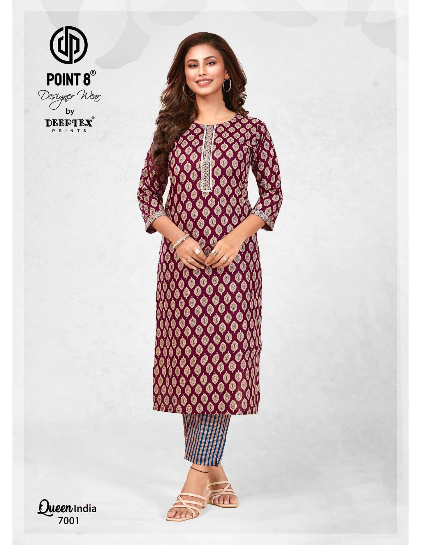 Queen India Vol 7 Buy Deeptex Wholesale Cotton Lowest Price Kurtis & Pant Set