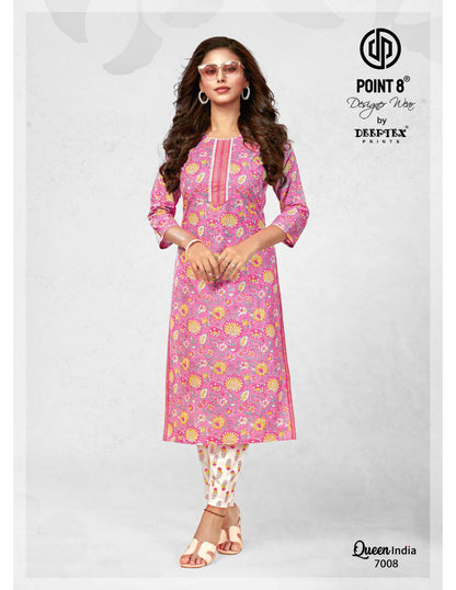 Queen India Vol 7 Buy Deeptex Wholesale Cotton Lowest Price Kurtis & Pant Set