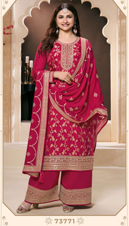 VINAY FASHION KULEESH KHANAK SILK JACQUARD DESIGNER SUIT