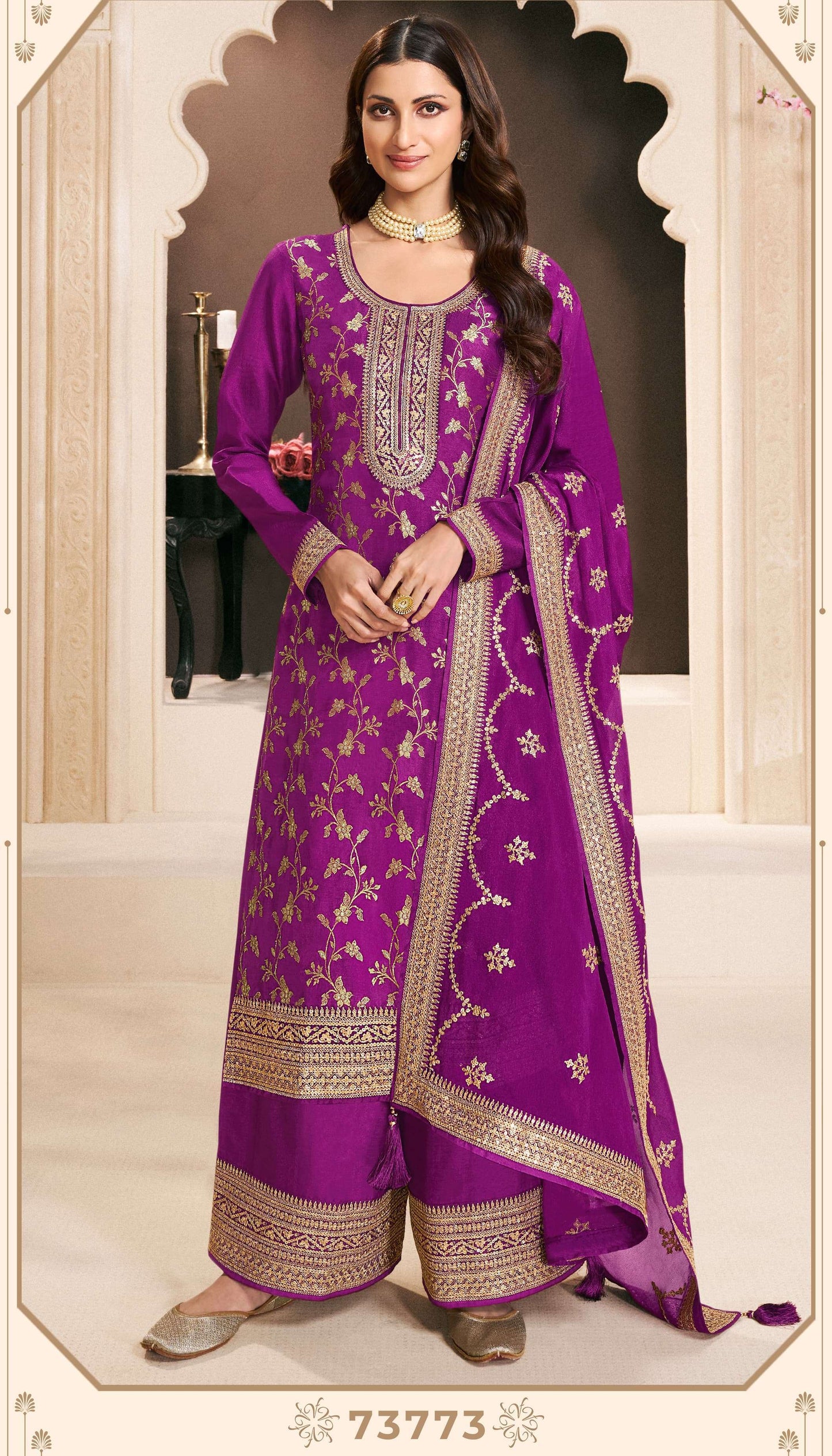 VINAY FASHION KULEESH KHANAK SILK JACQUARD DESIGNER SUIT