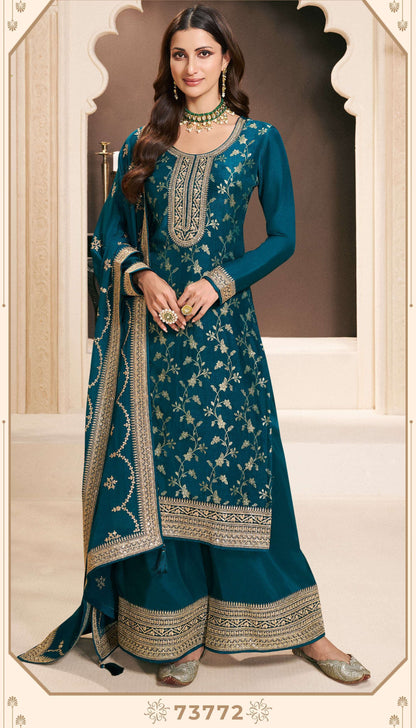 VINAY FASHION KULEESH KHANAK SILK JACQUARD DESIGNER SUIT