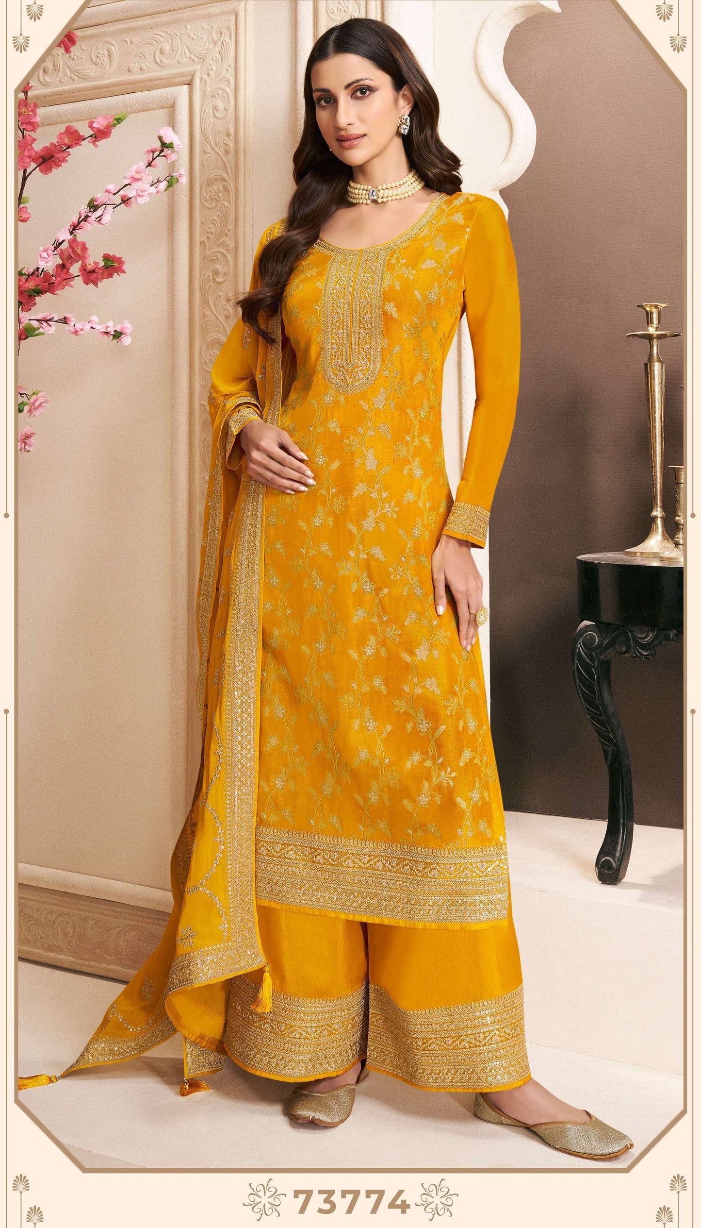 VINAY FASHION KULEESH KHANAK SILK JACQUARD DESIGNER SUIT